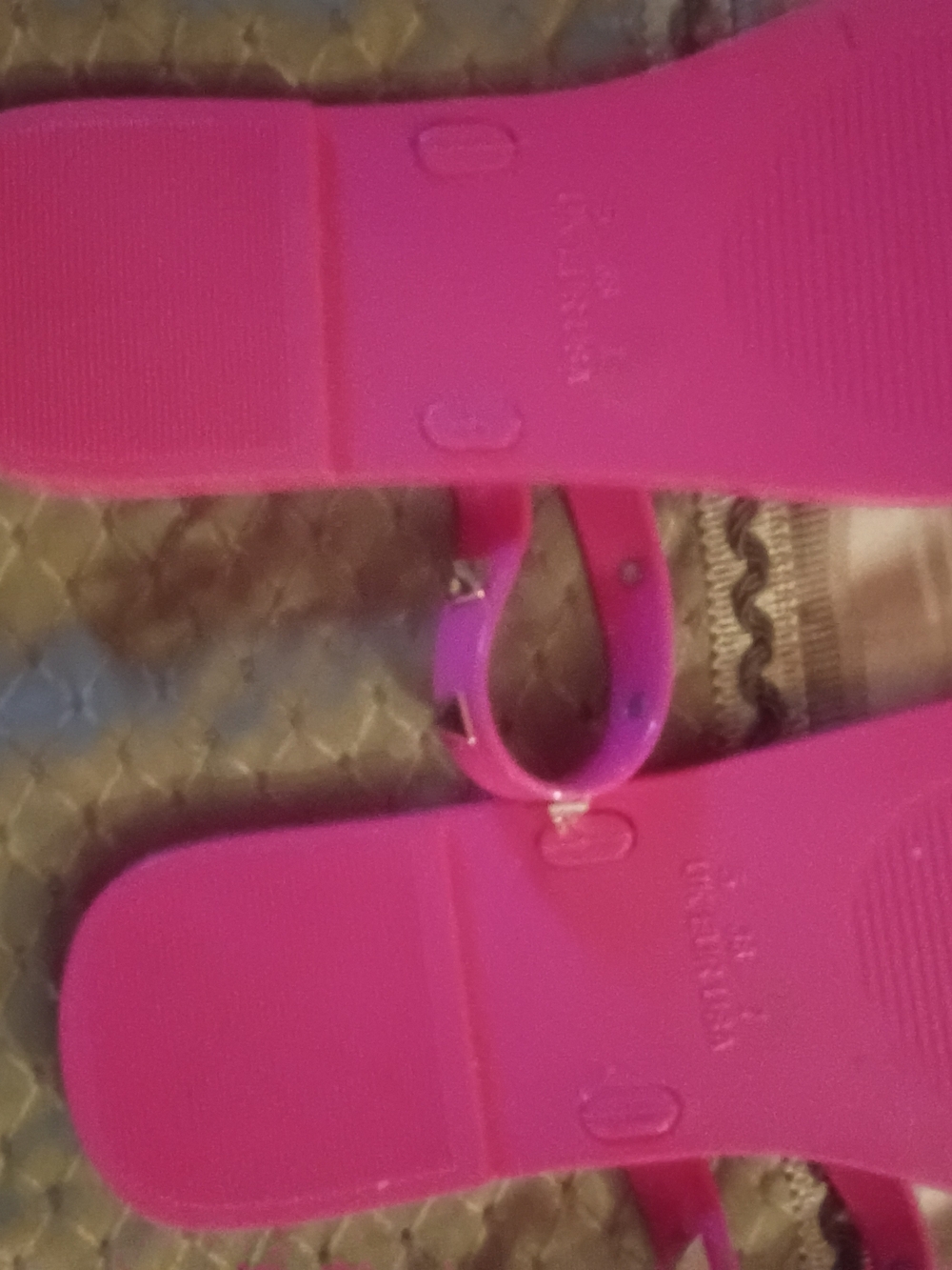 Women’s Hot Pink Studded Slide Sandals - Picture 2 of 2